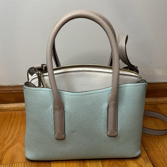 Kate Spade Blue Margaux Medium Satchel Purse w/ Crossbody Strap - Picture 5 of 9
